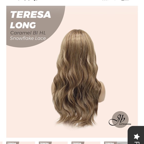 JBExtension TERESA LONG CARAMEL BLONDE HIGHLIGHT S/M - Picture 3 of 5